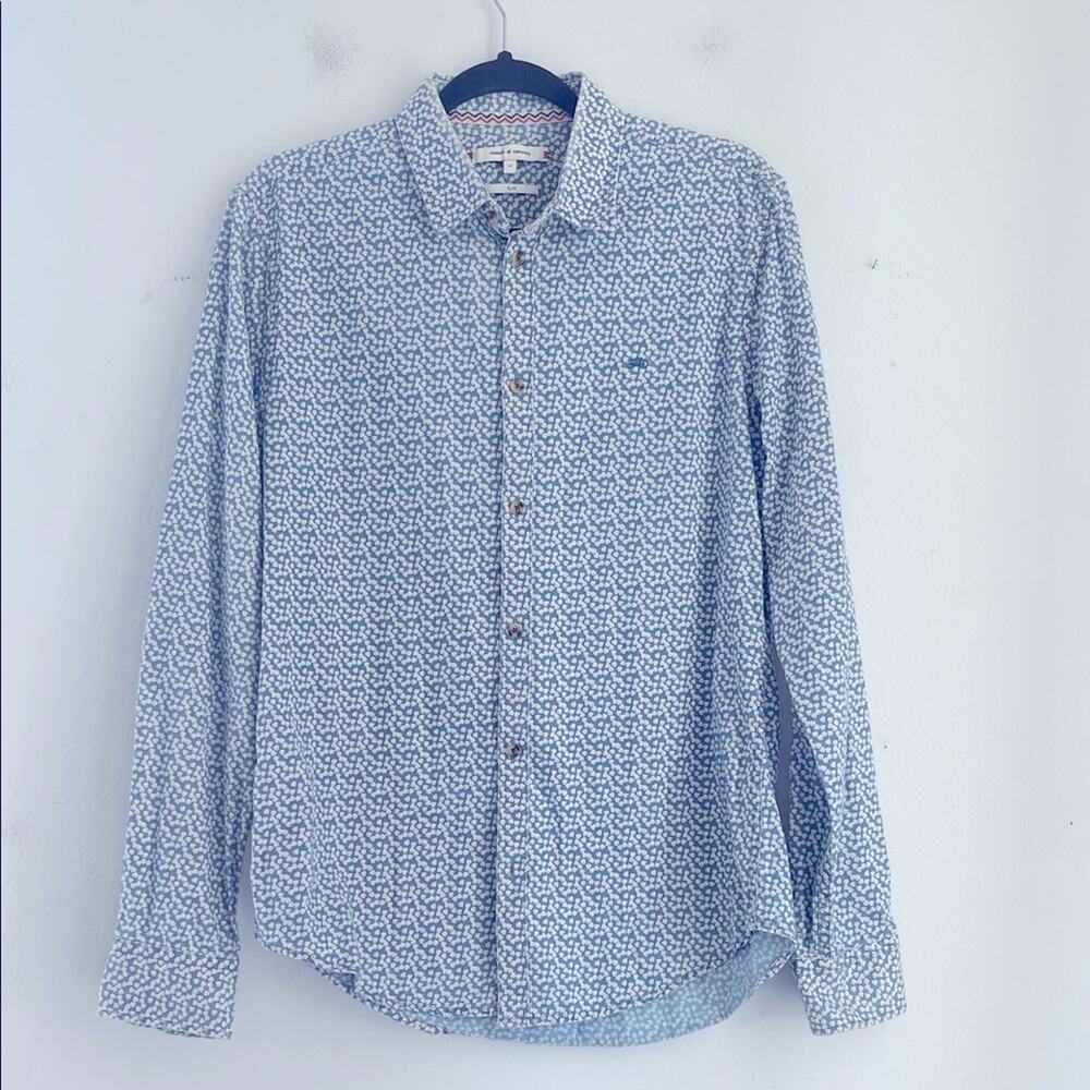 Moods of Norway 100% cotton slim fit floral print long sleeve button up shirt M